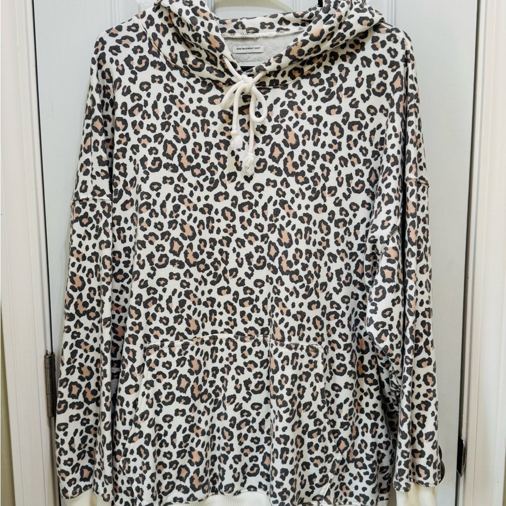 American Eagle Leopard Print Hoodie